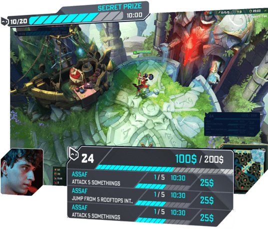 One of our streamers playing while using PlayStream as his preferred gaming overlay